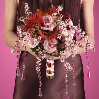 Pink and Brown Bridesmail Bouquet
