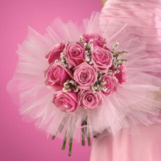 Pink Rose Bridesmaid Boquet