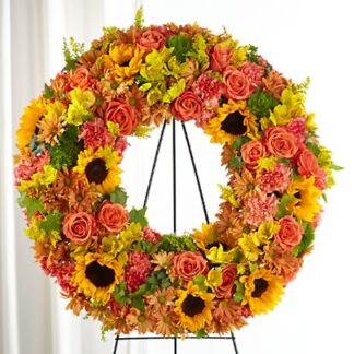 Beautiful wreath Warm fall colors