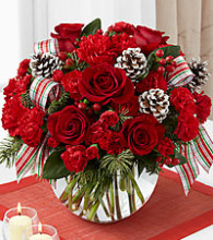 Rose bowl 8" with Christmas colors