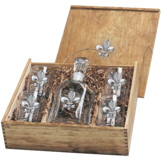 Fleur de Lis Capital Decanter Box Set