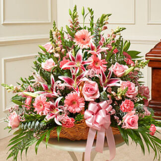 Thoughts and Prayers Fireside Basket - Pink