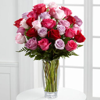 Captivating Color Rose Bouquet by Vera Wang