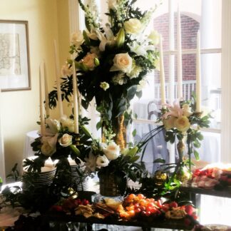 Candles and flowers
