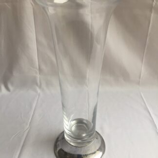 Crystal Vase with Silver Base