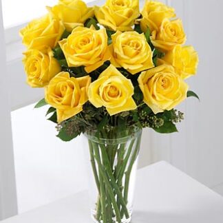 The Long Stem Yellow Rose Bouquet
