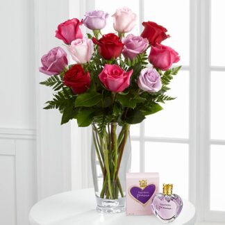 The Captivating Color&trade; Rose Bouquet by Vera Wang with Frag
