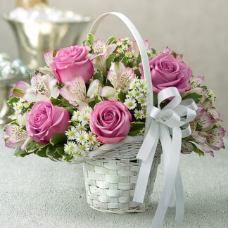 Purple Elegance Flower Girl Arrangement