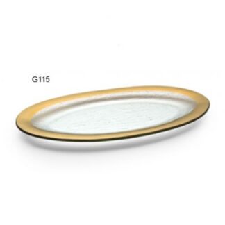 Roman Antique Gold Small Oval Platter