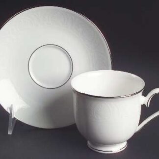 Hannah Platinum Tea Cup and Saucer