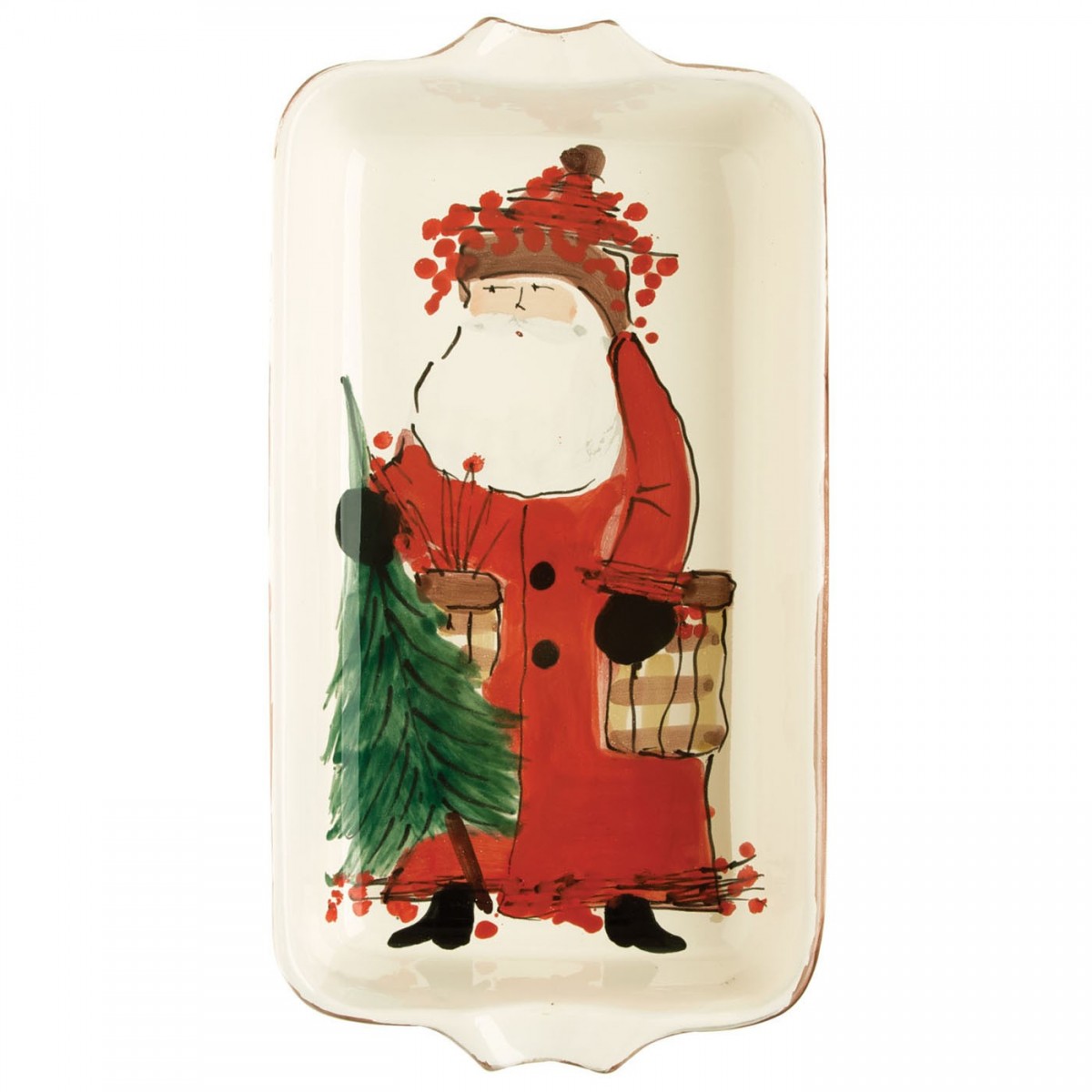 Vietri Old St. Nick rect baking dish