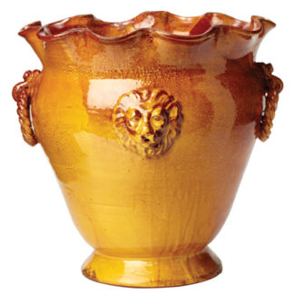 Rustic Garden Amber Lion Planter