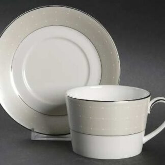 Etoile Platinum Tea Cup and Saucer