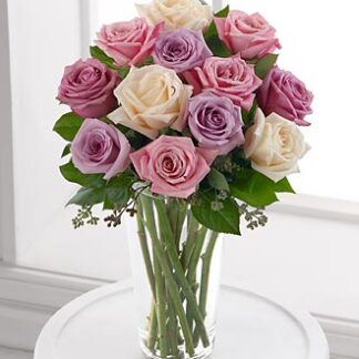 The Long Stem Pastel Rose Bouquet