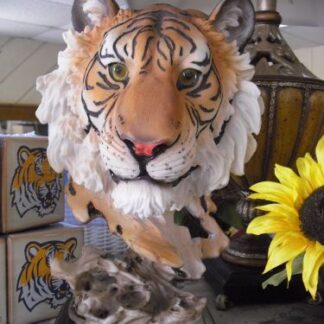 Large Tiger Head Mantle Piece