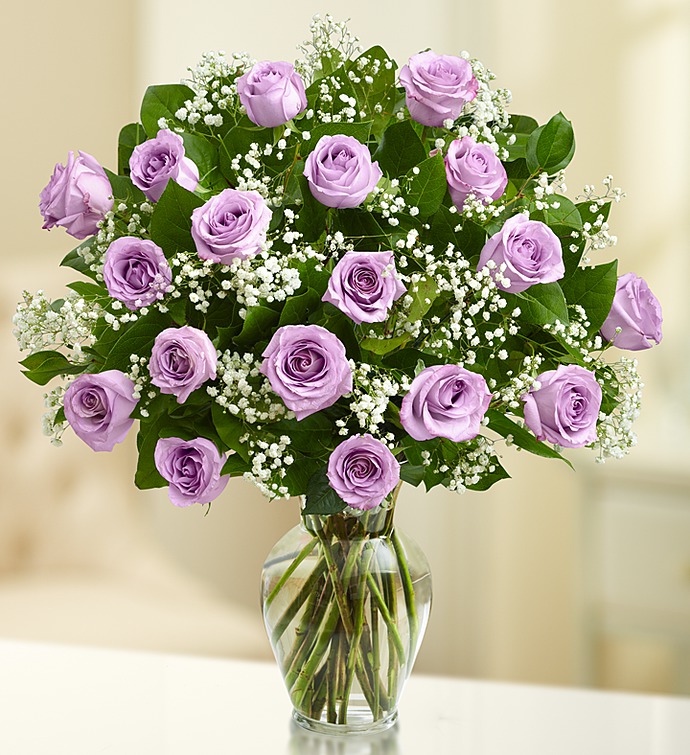 Long Stem Purple Roses - Image 2