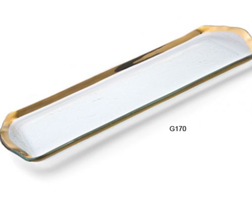Roman Antique Gold Oblong Pastry Tray