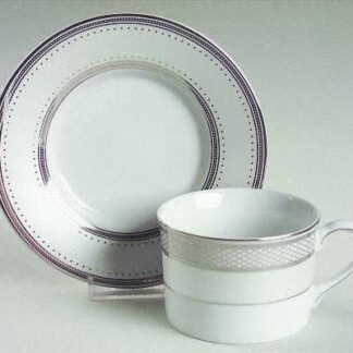 Silk Ribbon Pearl Tea Cup and Saucer
