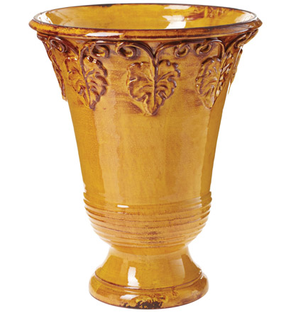 Rustic Garden Amber Leaf Planter