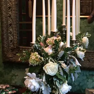 Candlelabra with flowers
