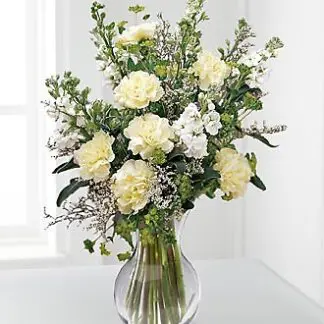 In Loving Memory Arrangement of white flowers