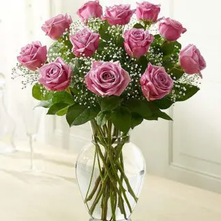 Long Stem Purple Roses