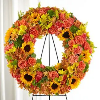 Beautiful wreath Warm fall colors
