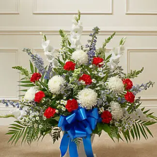 Patriotic Tribute Floor Basket Arrangement